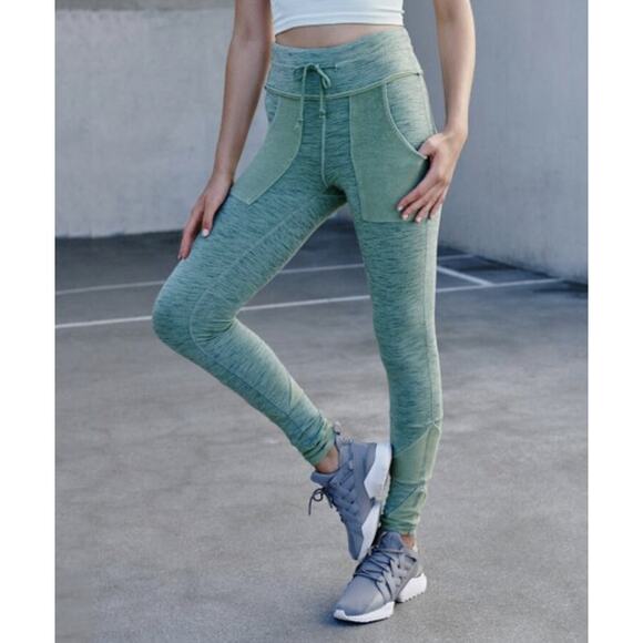 Free People Pants - Free People Movement Leggings Green Kyoto High Rise Leggings Pants Women's Sz L